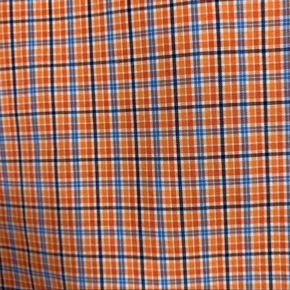 Ralph Lauren Orange Check Cotton Button Front Short Sleeve Shirt - Picture 6 of 9